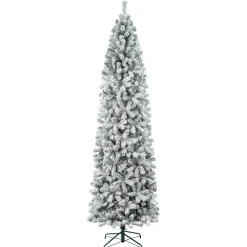 National Tree Company 9 ft. Acacia Flocked Slim Tree