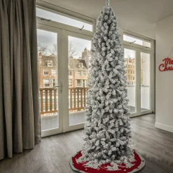 National Tree Company 9 ft. Acacia Flocked Slim Tree