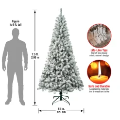 National Tree Company 7.5 ft. Acacia Flocked Tree