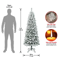 National Tree Company 6 ft. Acacia Medium Flocked Tree