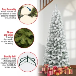 National Tree Company 6 ft. Acacia Medium Flocked Tree