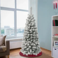 National Tree Company 4.5 ft. Acacia Pencil Slim Flocked Tree