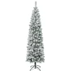 National Tree Company 7.5 ft. Acacia Pencil Slim Flocked Tree