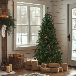 National Tree Company 6 ft. Acacia Tree with Multicolor Lights