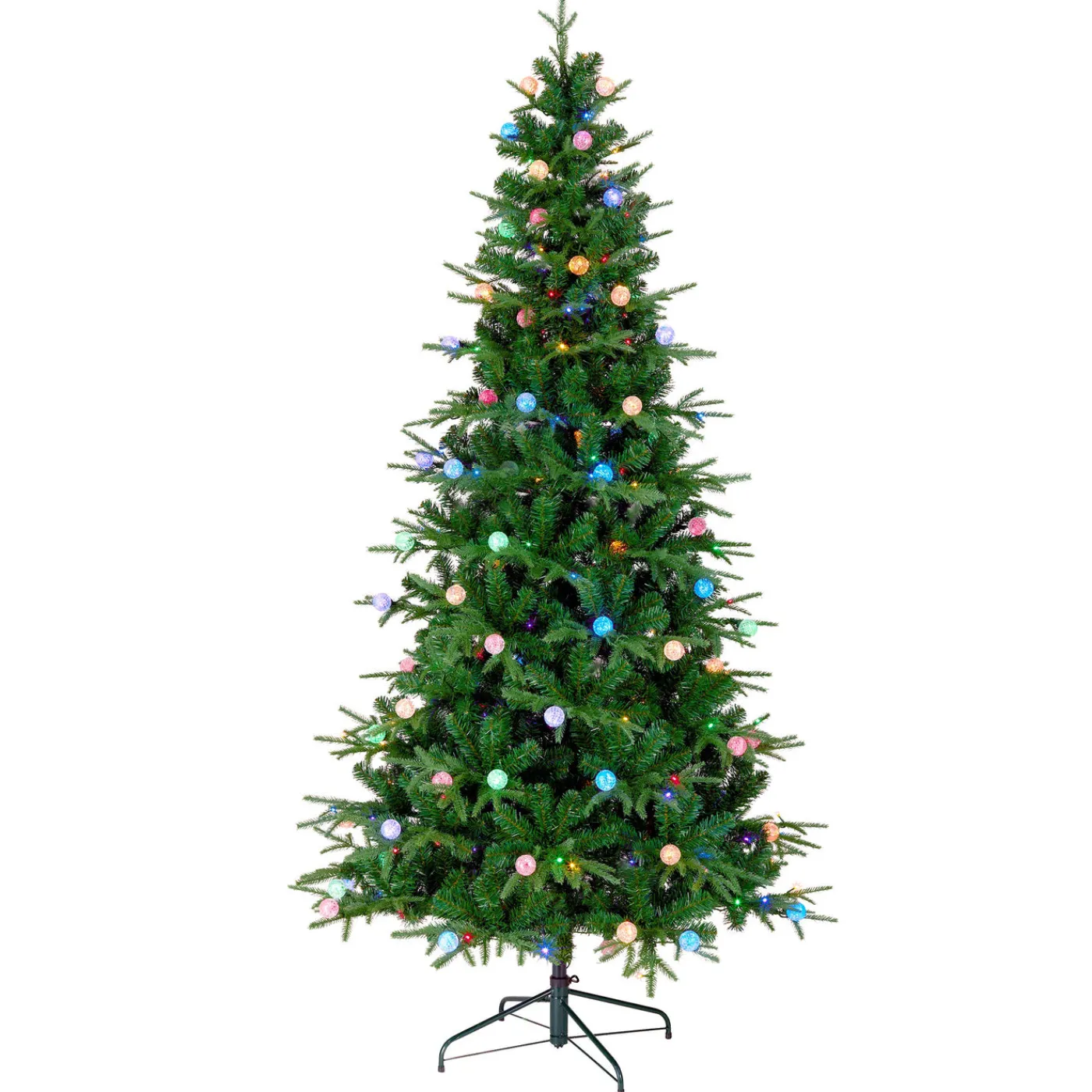 National Tree Company 7 ft. Duxbury Slim Tree with Dual Color LED Lights