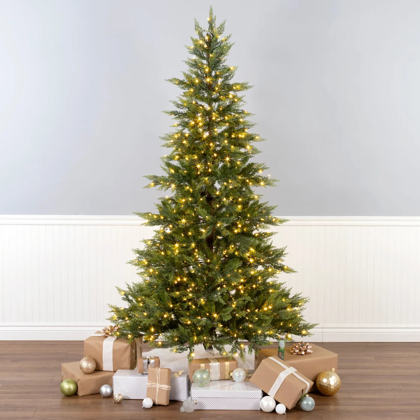 National Tree Company 6.5 ft. Festive Fern Tree with Clear Lights
