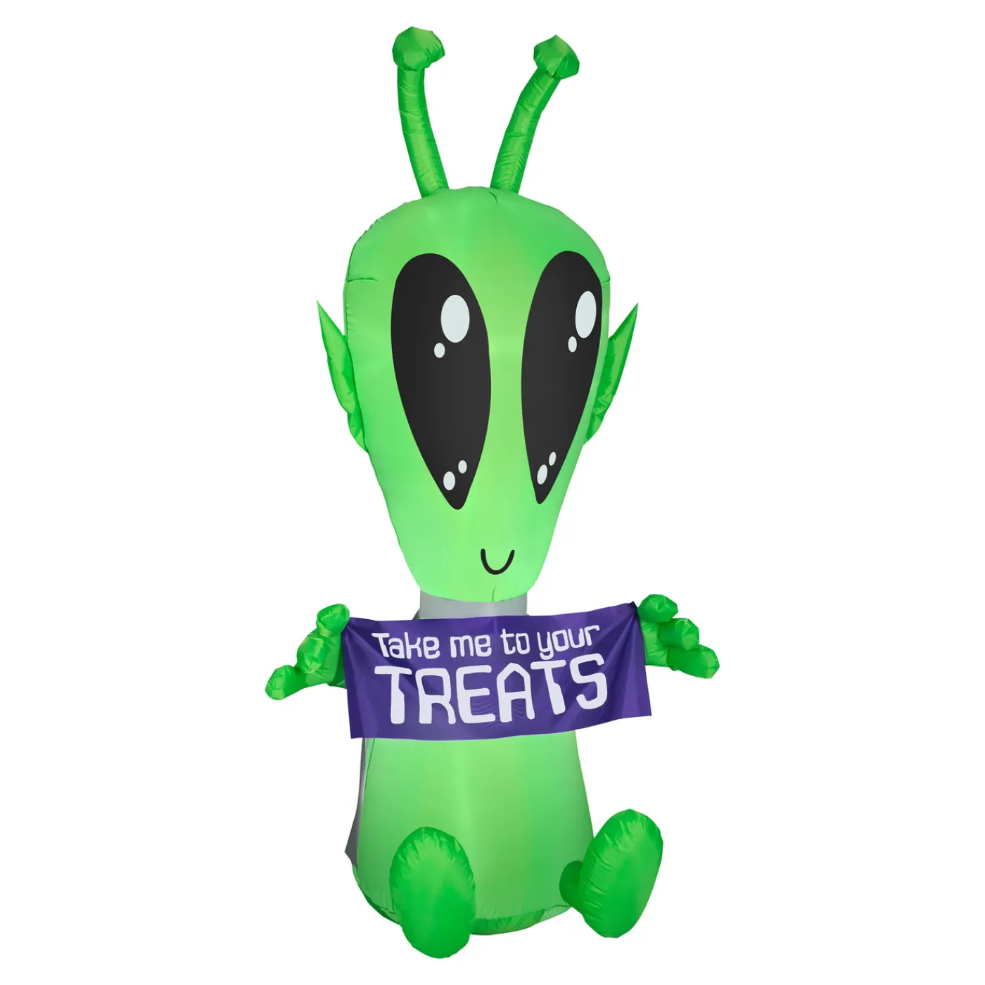 National Tree Company 7 ft. Halloween Alien with Sign Inflatable Decoration with LED Lights