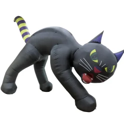National Tree Company 20 ft. Halloween Black Cat Inflatable Decoration with LED Lights