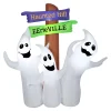 National Tree Company 6 ft. Halloween Ghost Trio and Signpost Decoration