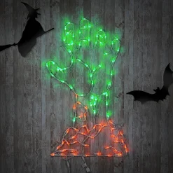 National Tree Company 3 ft. Halloween Jack O Lantern Lighted Sign Decoration with LED Lights