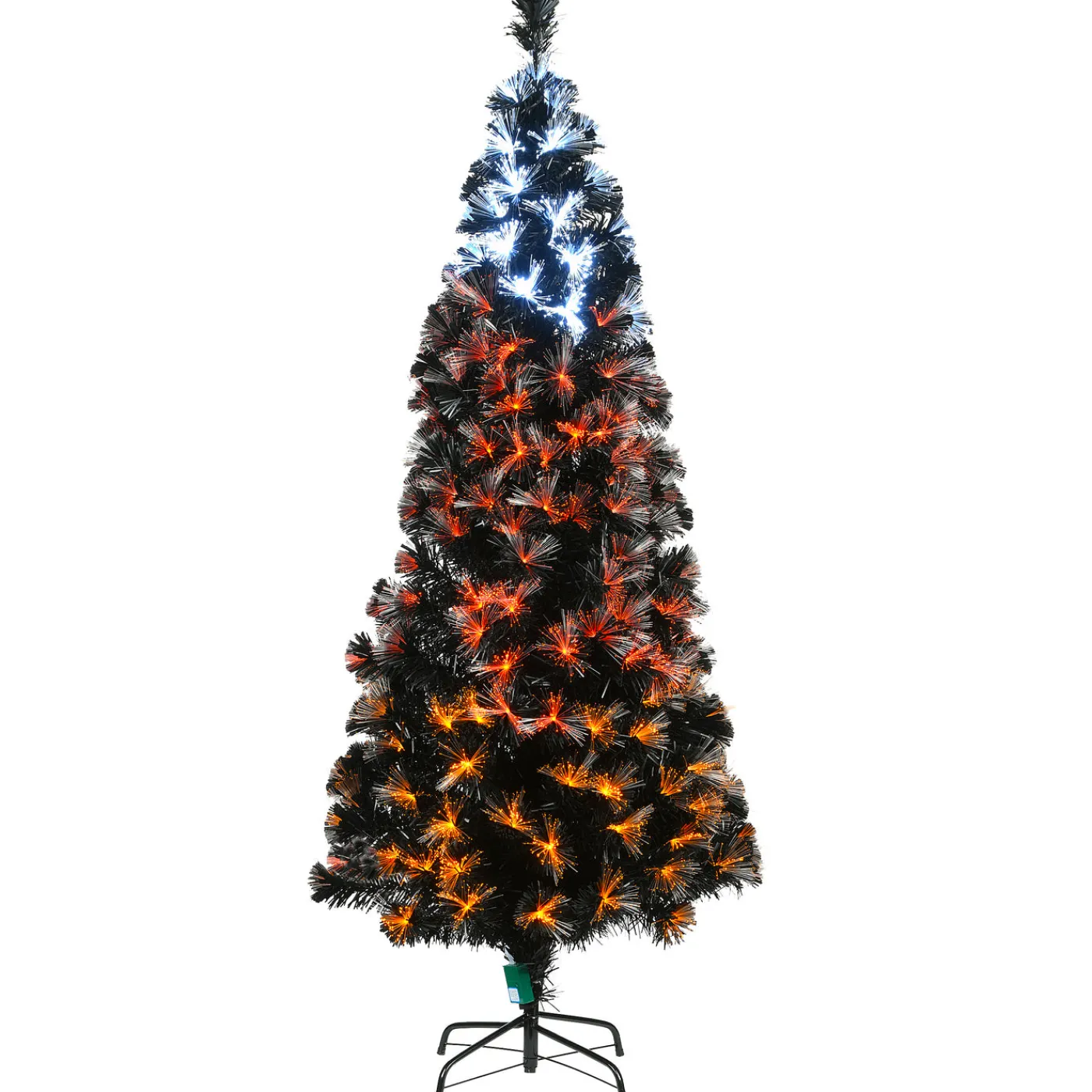 National Tree Company 6 ft. Halloween Pre-Lit Black Tree with Fiber Optic, Candy Corn LED Lights