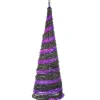 National Tree Company 7.5 ft. Halloween Pre-Lit Black Tree with LED Lights