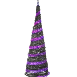 National Tree Company 7.5 ft. Halloween Pre-Lit Black Tree with LED Lights