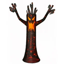 National Tree Company 4 ft. Halloween Spooky Tree Outdoor Lawn Decoration with LED Lights