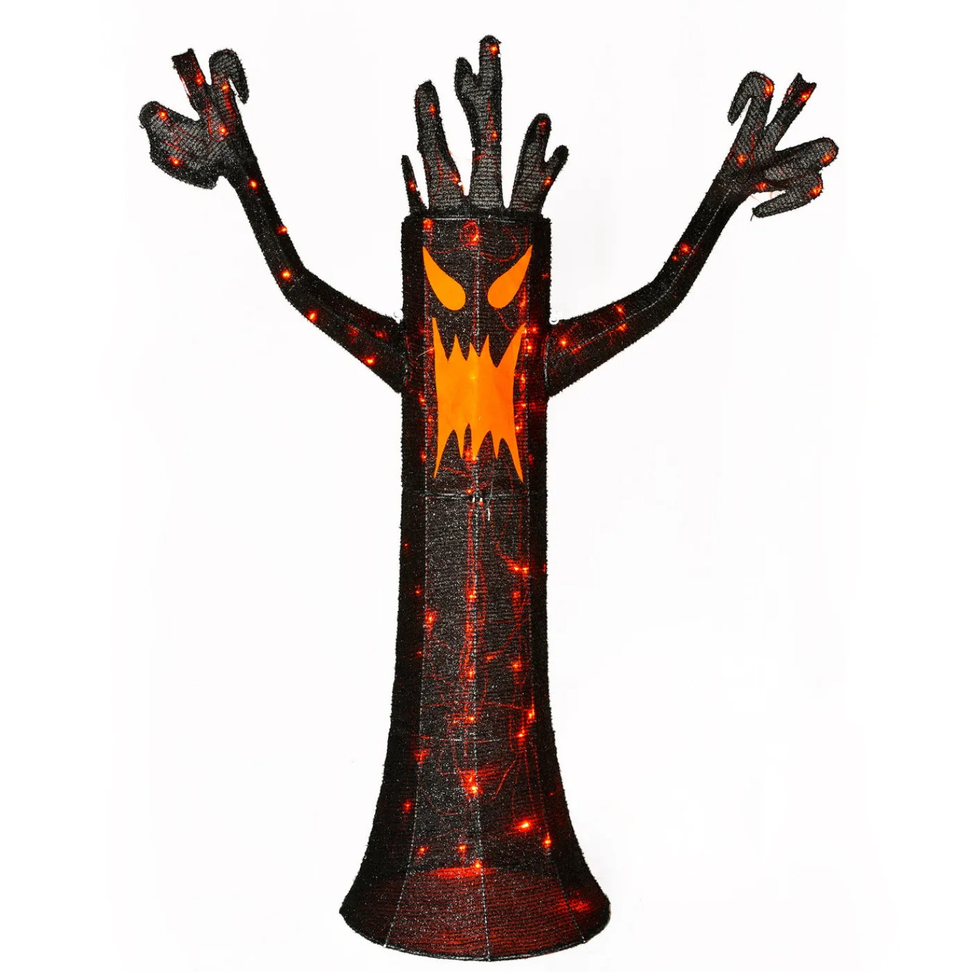 National Tree Company 4 ft. Halloween Spooky Tree Outdoor Lawn Decoration with LED Lights