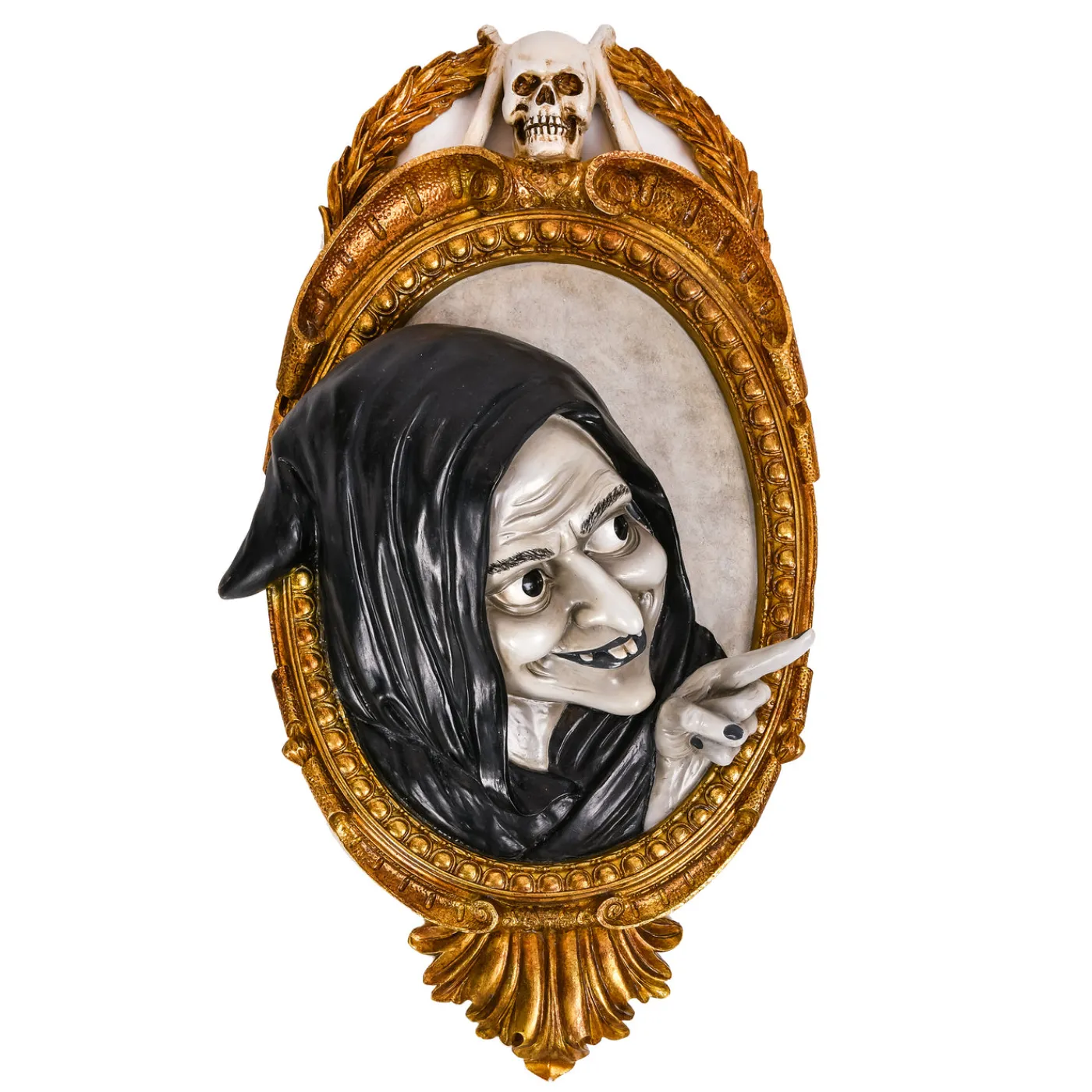 National Tree Company 2 ft. Halloween Witch in Mirror Wall Hanging Decoration