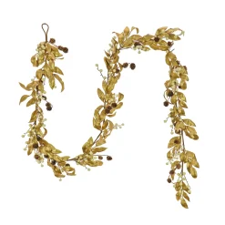 National Tree Company 9 ft. HGTV Home Collection Metallic Gold Laurel Garland
