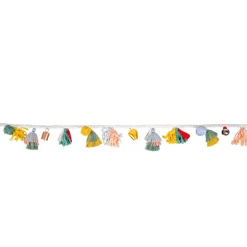 National Tree Company 6 ft. HGTV Home Collection Multicolor Boho Garland