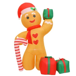 National Tree Company 8 ft. Inflatable Blow Up Gingerman
