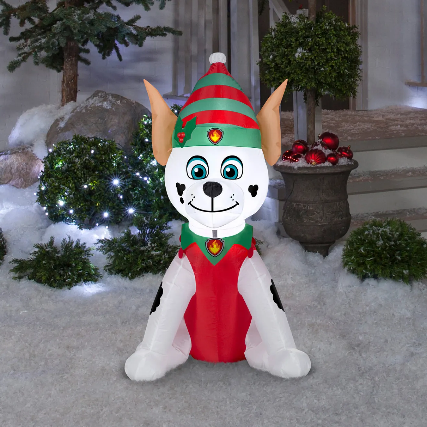 National Tree Company 3.5 ft. Inflatable Elf Paw Patrol Marshall Dalmatian with LED Lights