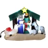 National Tree Company 6.5 ft Inflatable Nativity Scene with LED Lights