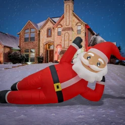 National Tree Company 12 ft. Inflatable Prelit Relaxing Santa
