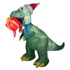 National Tree Company 9.5 ft. Inflatable Tyrannosaurus Rex with Gift and LED Lights