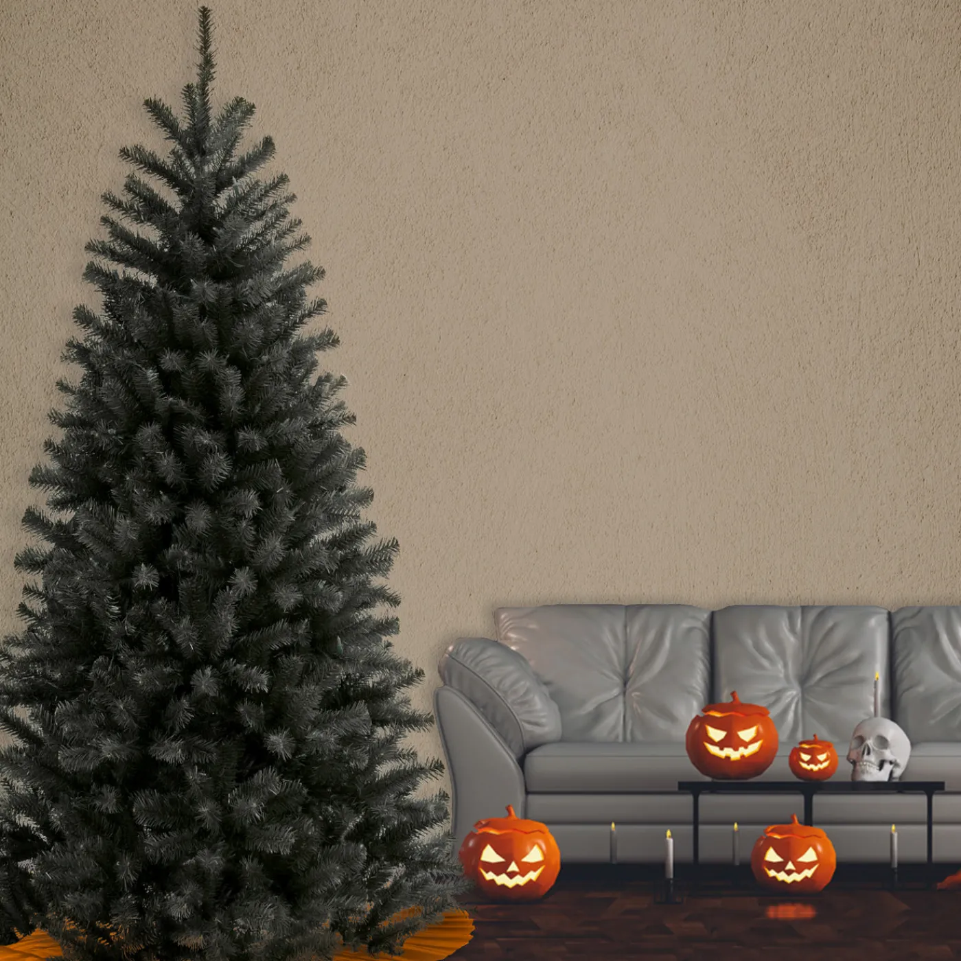 National Tree Company 6.5 ft. North Valley Spruce Black Tree