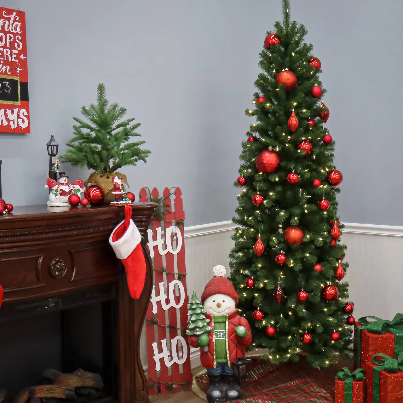 National Tree Company 9 ft. North Valley Spruce Pencil Slim Tree