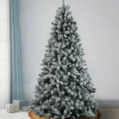 National Tree Company 7.5 ft. North Valley Spruce Tree with Snow Dusted Braches