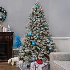 National Tree Company 7.5 ft. North Valley Spruce Tree with Snow Dusted Braches