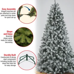 National Tree Company 7.5 ft. North Valley Spruce Tree with Snow Dusted Braches