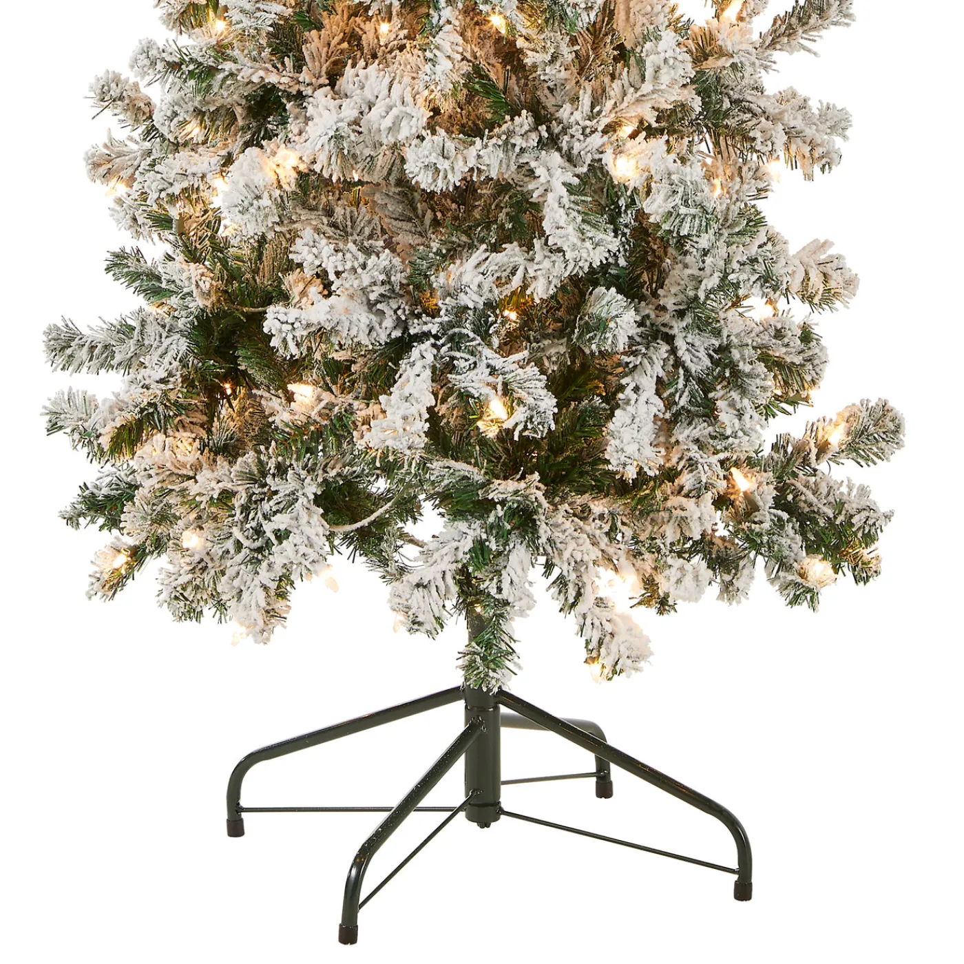 National Tree Company 6 ft. Pre-Lit Acacia Medium Flocked Tree with Clear Lights