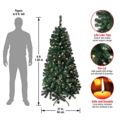 National Tree Company 6 ft. Pre-Lit Acacia Tree with Clear Lights