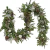 National Tree Company 9 ft. Pre-Lit Alpine Decorated Garland with Warm White LED Lights