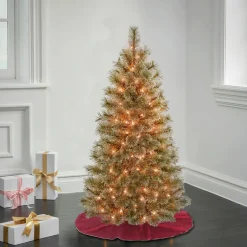National Tree Company 4.5 ft. Pre-Lit Arcadia Pine Cashmere Tree with Clear Lights