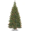 National Tree Company 6 ft. Pre-Lit Aspen Spruce Slim Tree with Multicolor Lights
