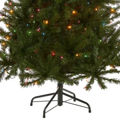 National Tree Company 6 ft. Pre-Lit Aspen Spruce Slim Tree with Multicolor Lights