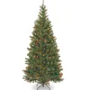 National Tree Company 7.5 ft. Pre-Lit Aspen Spruce Slim Tree with Multicolor Lights