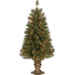 National Tree Company 4 ft. Pre-Lit Atlanta Spruce Tree with Clear Lights