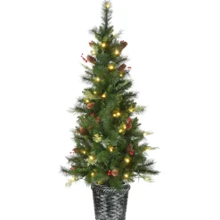 National Tree Company 5 ft. Pre-Lit Buzzard Pine Slim Tree with LED Lights
