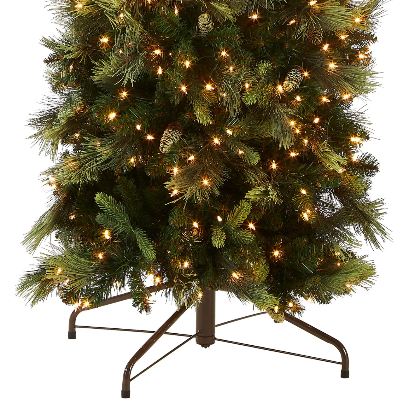 National Tree Company 9 ft. Pre-Lit Carolina Pine Slim Tree with Clear Lights