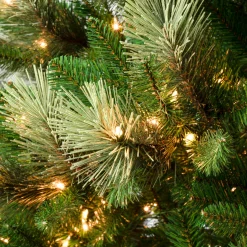 National Tree Company 9 ft. Pre-Lit Charleston Pine Slim Tree with Clear Lights