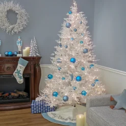 National Tree Company 9 ft. Pre-Lit Christmas by the Sea Coral Tree with Warm White LED Lights