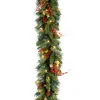 National Tree Company 9 ft. Pre-Lit Classical Collection Garland with Clear Lights and Holly Leaves