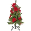 National Tree Company 3 ft. Pre-Lit Colonial Pencil Slim Tree with Clear Lights