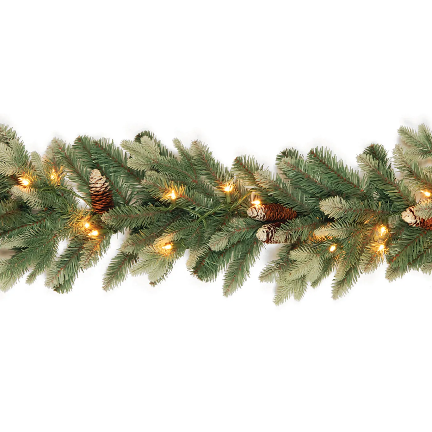 National Tree Company 9 ft. Pre-Lit Copenhagen Spruce Garland with Clear Lights, Plug-In