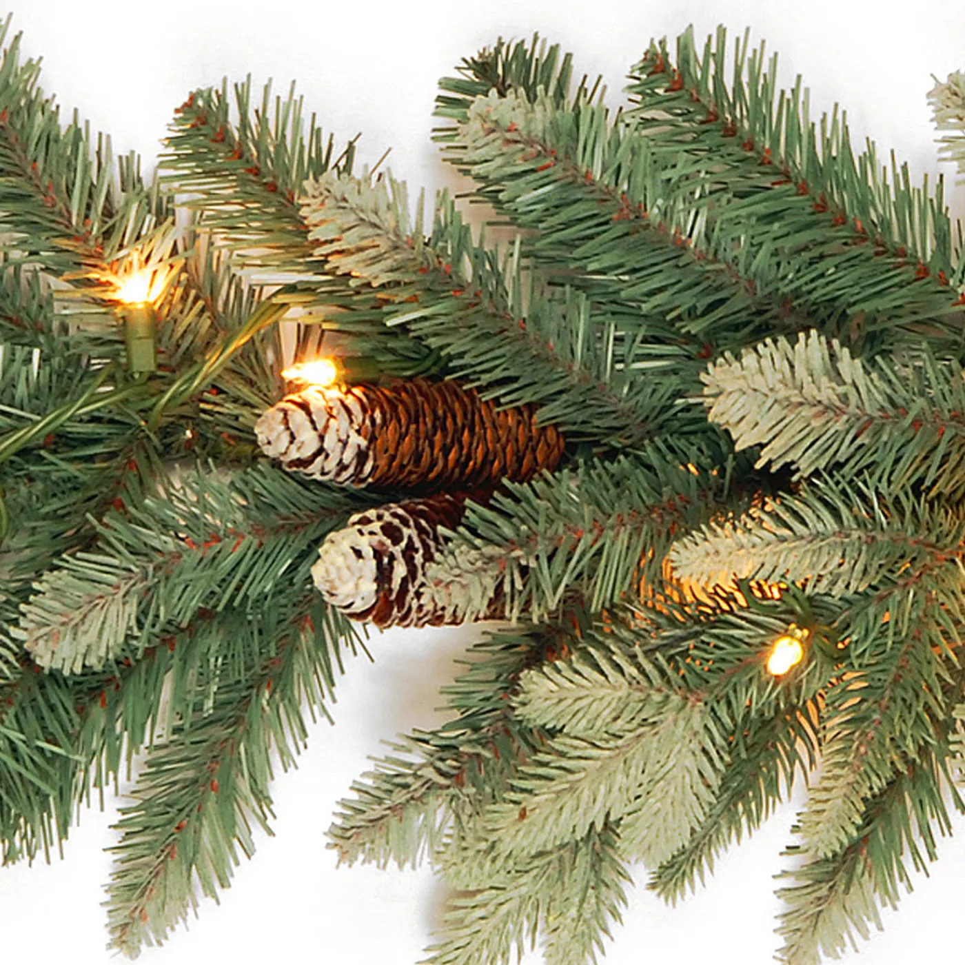 National Tree Company 9 ft. Pre-Lit Copenhagen Spruce Garland with Clear Lights, Plug-In