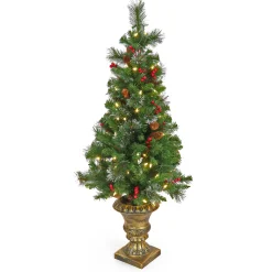 National Tree Company 4 ft. Pre-Lit Crestwood Spruce Tree with Warm White LED Lights