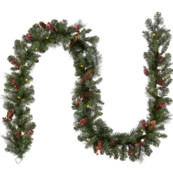 National Tree Company 9 ft. Pre-Lit Crestwood Spruce Garland with LED Lights